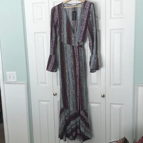 NWT Anthropologie R. Vivimos Regina Wrap Kimono Maxi Dress Size L - Picture 2 of 8